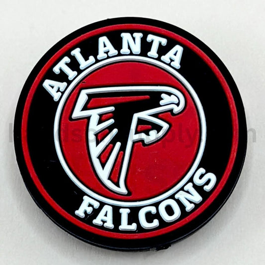 Atlanta Falcon USA American Football Team Round Shaped Silicone Focal Beads