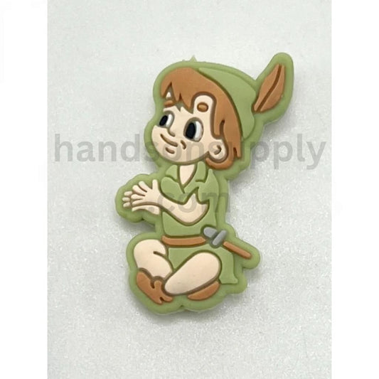 Adorable Cartoon Style Peter Pen Baby Character Silicone Focal Beads