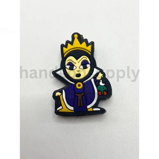 Evil Queen Character Design with Golden Crown & Purple Silicone Focal Beads
