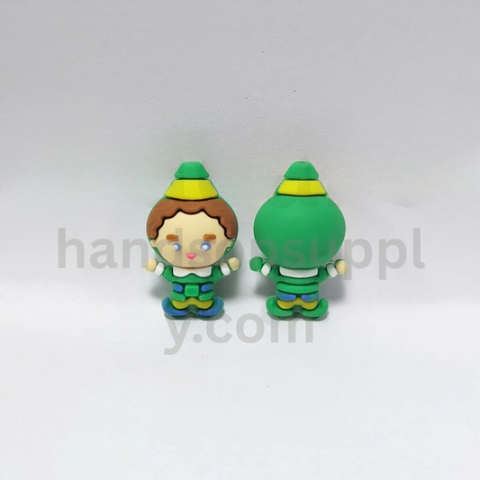 3D Christmas Elf Cute Silicone Focal Beads