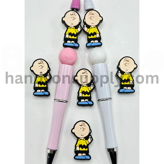Cute Brow Snoop Little Boy Charlie Silicone Focal Beads