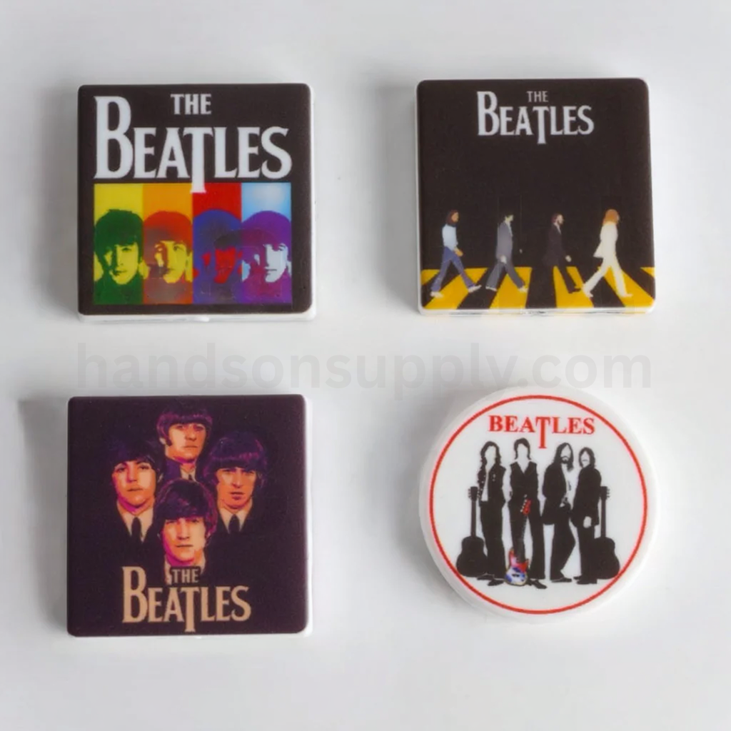 The Music Rock Beatl Band Silicone Focal Beads, Random Mix