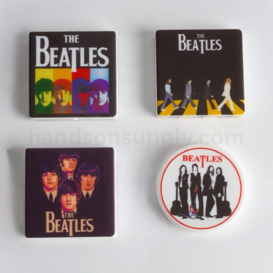 The Music Rock Beatl Band Silicone Focal Beads, Random Mix