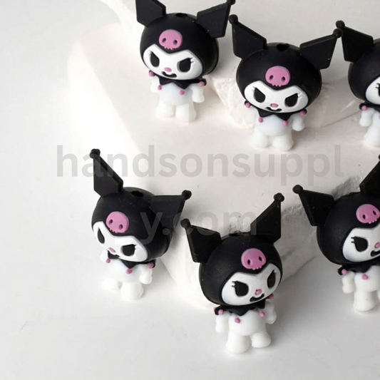 3D Cute Kurom Sanri Adhesive Mould Cartoon Silicone Focal Beads