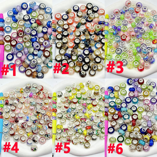Silver Metal Fashion Beadable Wheel Beads with Large Hole, 8.6*13.4MM
