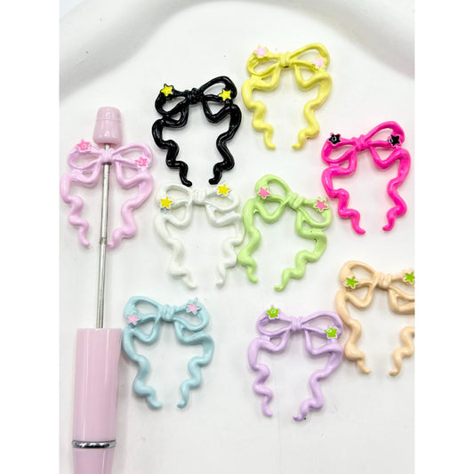 Metal Ribbon Alloy Bowknot in Solid Color, Random Mix, 30MM