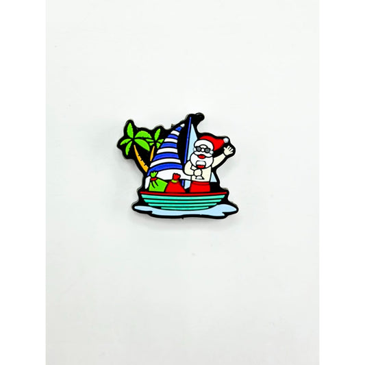Christmas Costume A Man in Drinks Wine on a Sailboat Silicone Focal Beads