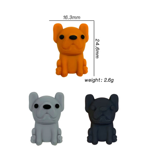 Cute Puppy Dog 3D Little Silicone Focal Beads