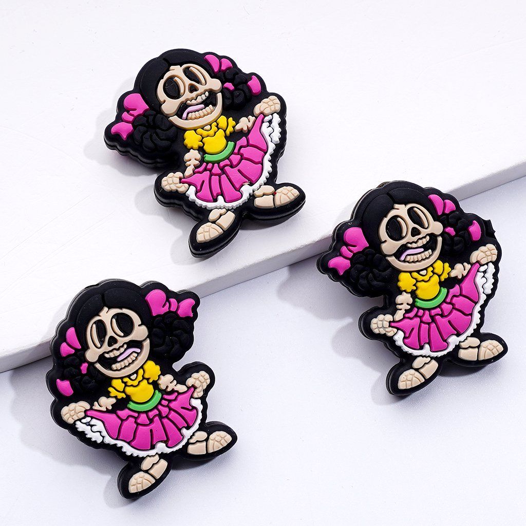 Adorable Mariachi De La Cruz Mexico Music Band Silicone Focal Beads