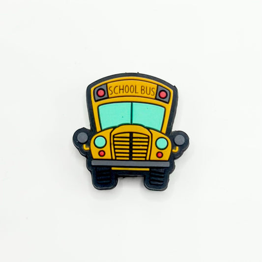 Vehicle Yellow School Bus Silicone Focal Beads
