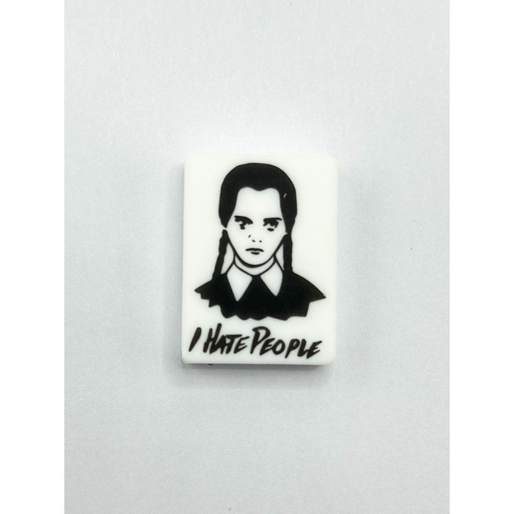 A Serious Woman I Hate People Silicone Focal Beads