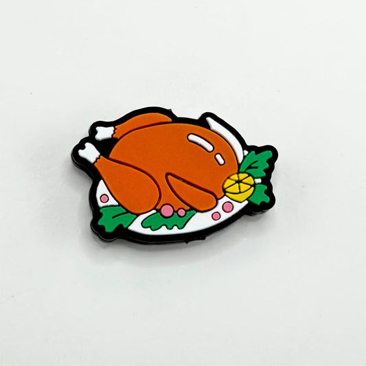 Turkey Yummy Delicious Roasted Chicken Silicone Focal Beads