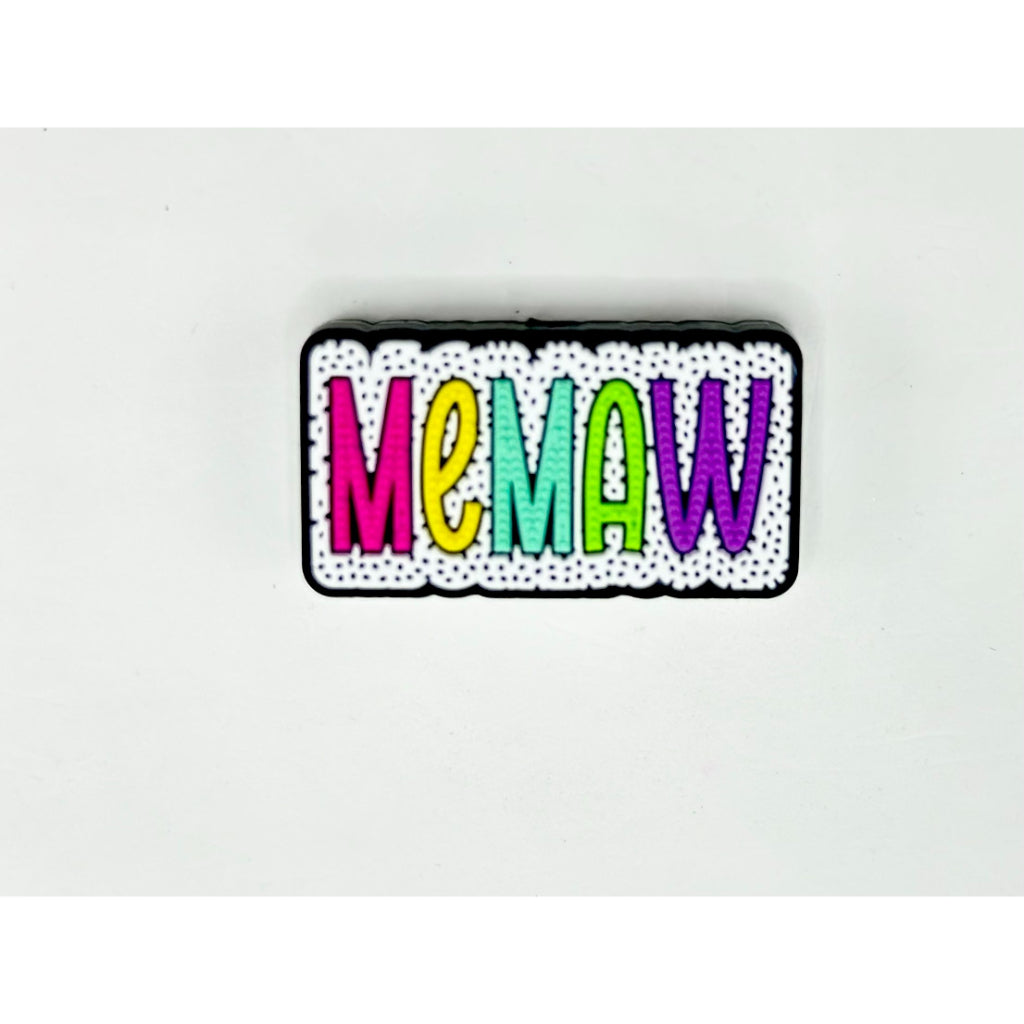 Grandmother Memaw Silicone Focal Beads