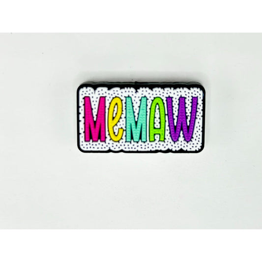 Grandmother Memaw Silicone Focal Beads