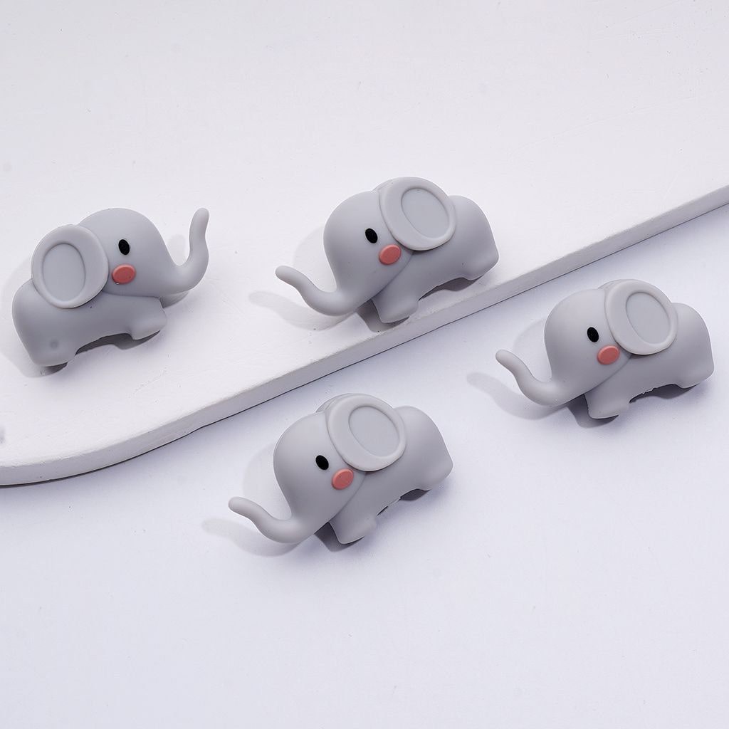 Adorable 3D Baby Elephant Silicone Focal Beads – Playful & Unique Design