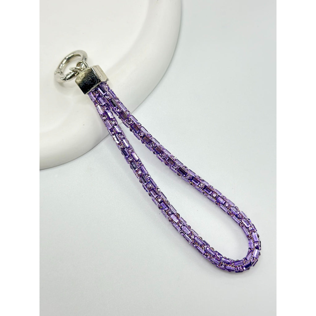 Glass Rhinestone Strap with Anti-lost Cellphone Chain Around 140MM ll Clear Fixing Plate For Mobile Phone Case Lanyard Hanging