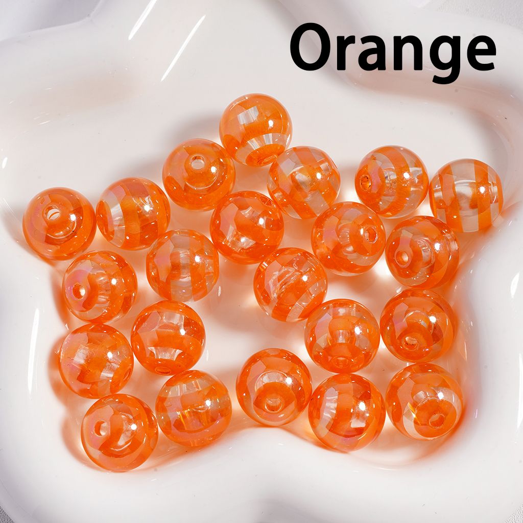 Multi-Color Swirl Stripes Clear Round Acrylic Beads 16MM (Single Color Bag of 200pcs Available)