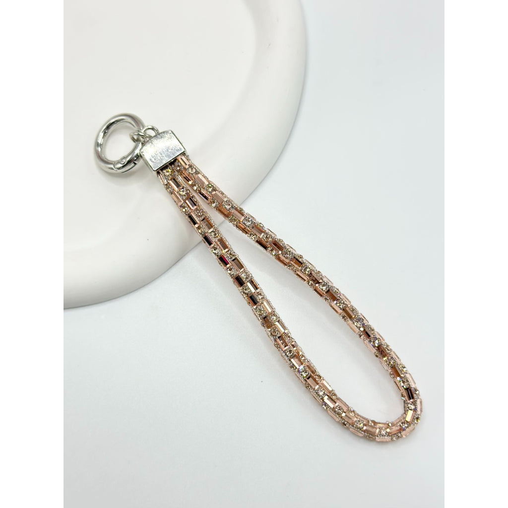 Glass Rhinestone Strap with Anti-lost Cellphone Chain Around 140MM ll Clear Fixing Plate For Mobile Phone Case Lanyard Hanging