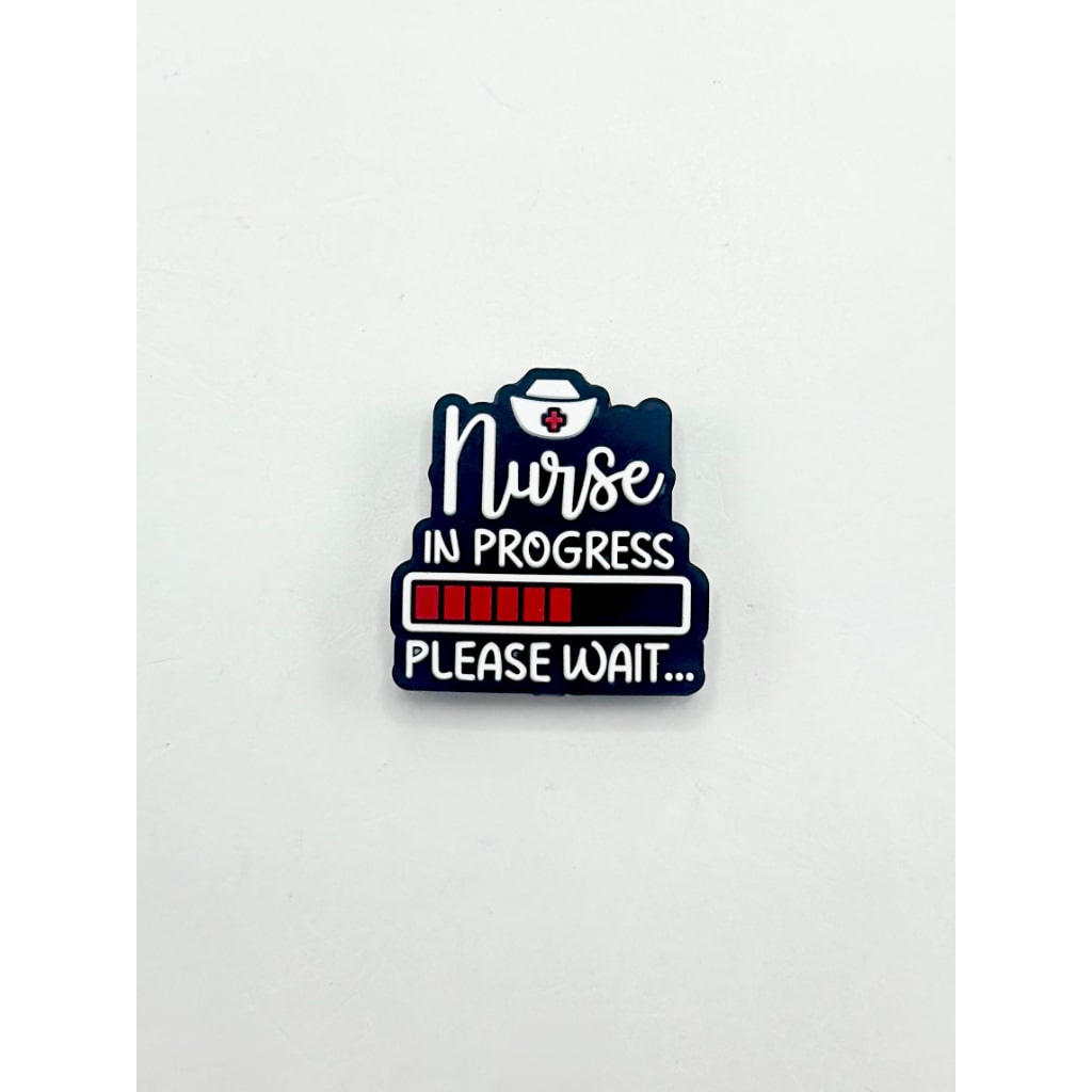 Please Wait Nurse in Progress Silicone Focal Beads
