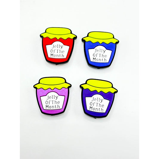 Pot Jar Jelly of the Month Silicone Focal Beads
