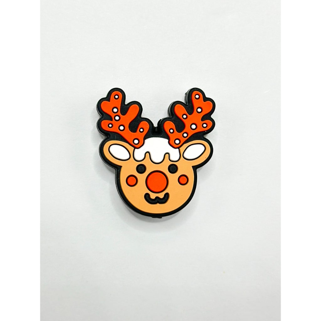 Snowman House Christmas Theme Elk Stocks Gift Box Gingerbread Silicone Focal Beads