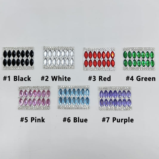 DIY Bling Bling Clear Rhinestone Chain Rhombic Crystals Wraps Tapes for Pen, 78 Small Pieces in 1 Sheet, Please Read the Description