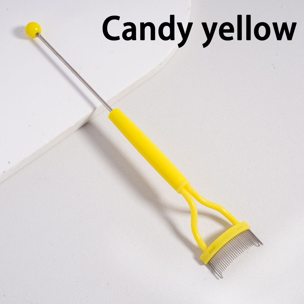 Beadable Eyelash Curler Tool Separator Comb Solid Color 157MM Random Mix