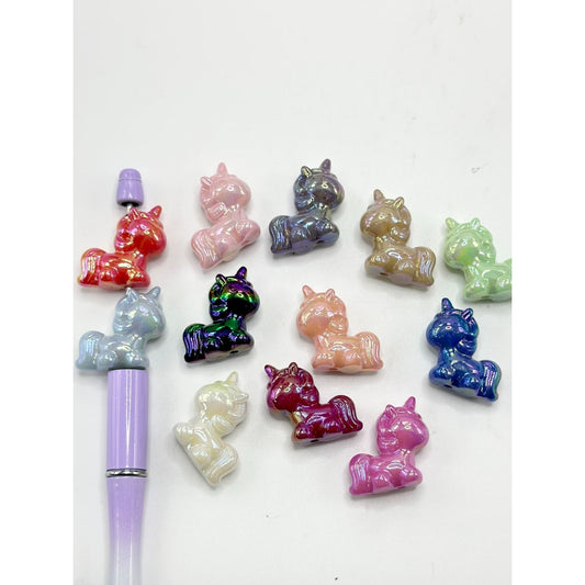 My Little Pon UV Coating Shiny Acrylic Beads, Random Mix, 25*23MM