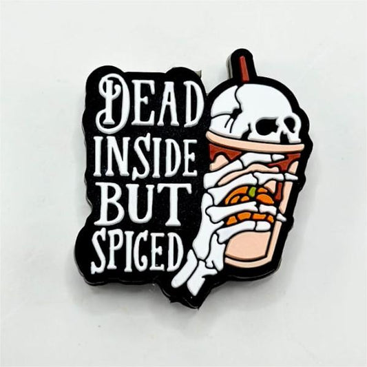 Spiced Skeleton Hand Holds the Drink with Pumpkin Inside: Dead Inside, Featuring Silicone Focal Beads