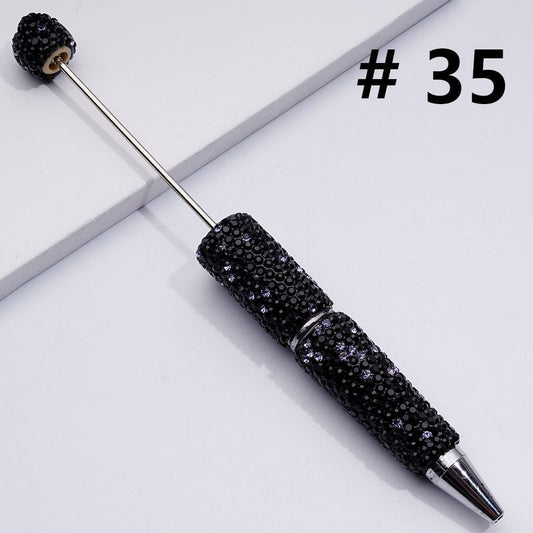 Halloween with Light Purple & Black Rhinestones Beadable Clay Pens Covered the Entire Pen
