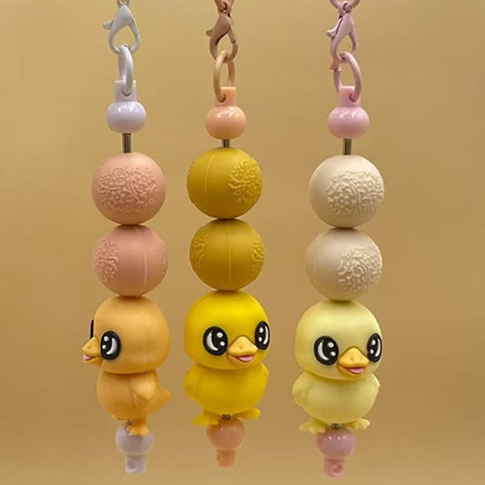 Adorable 3D Duckling Silicone Focal Beads – Charming & Playful Farmyard Design