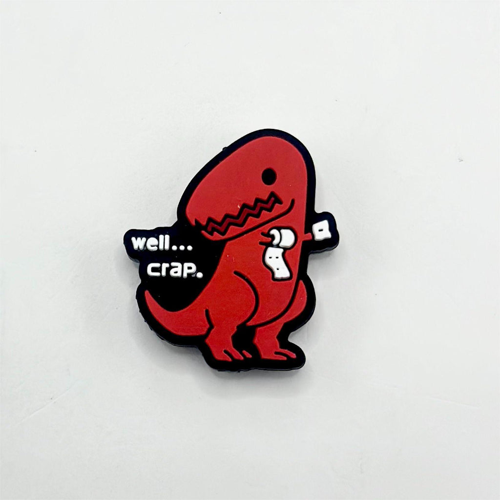 Cute Red Dinosaur Beads, Dinosaur Silicone Focal Beads