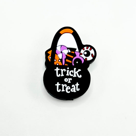 Halloween Trick or Treat Silicone Focal Beads and a Black Bag Full of Different Stuff