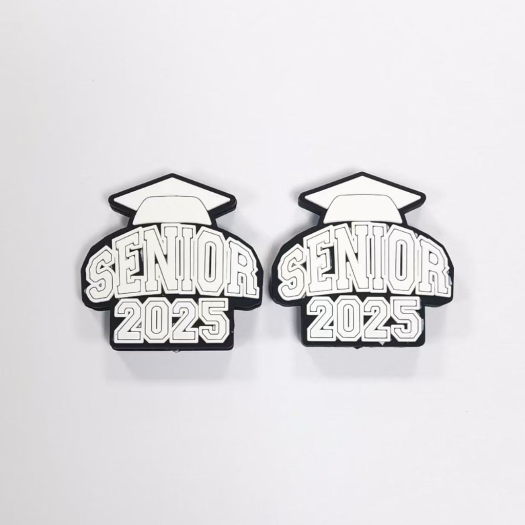 Graduation School Senior 2025 Silicone Focal Beads