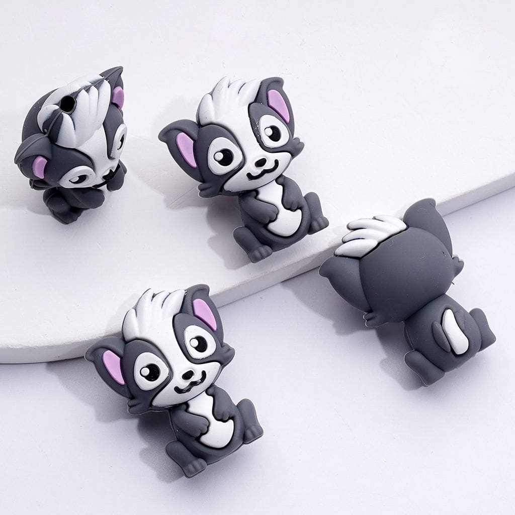 Adorable 3D Meerkat Silicone Focal Beads – Playful & Unique Design
