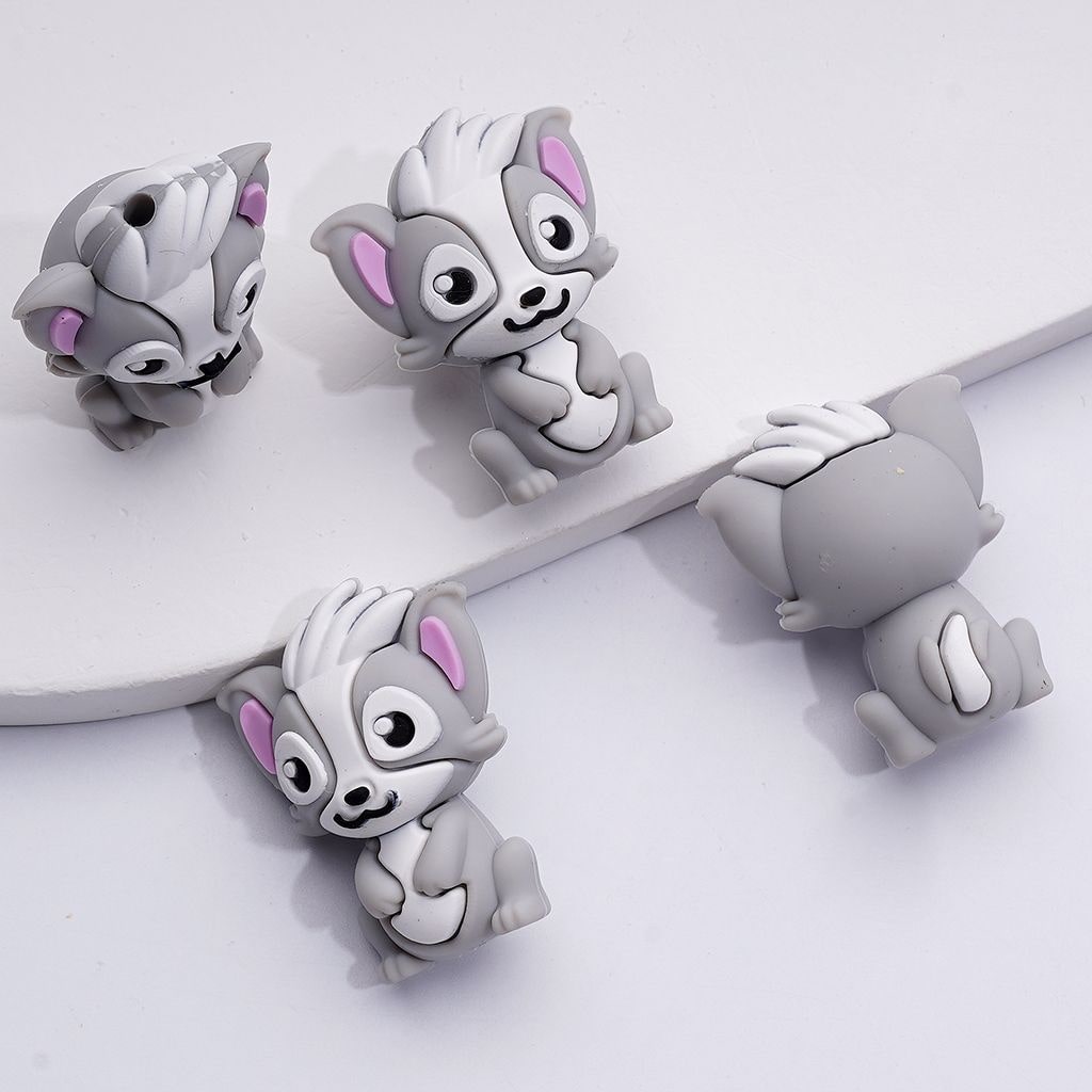 Adorable 3D Meerkat Silicone Focal Beads – Playful & Unique Design