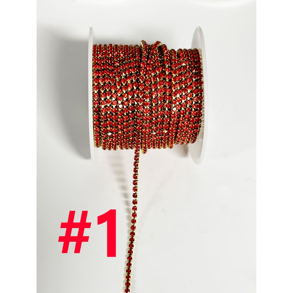 Rhinestone Pearl Chain DIY Bling Bling Accessories, Around 10 Yard of 1 Roll