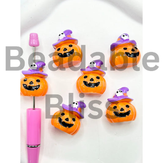 Halloween Theme Spider Web Pumpkin Skeleton Couple Mummy Acrylic Beads