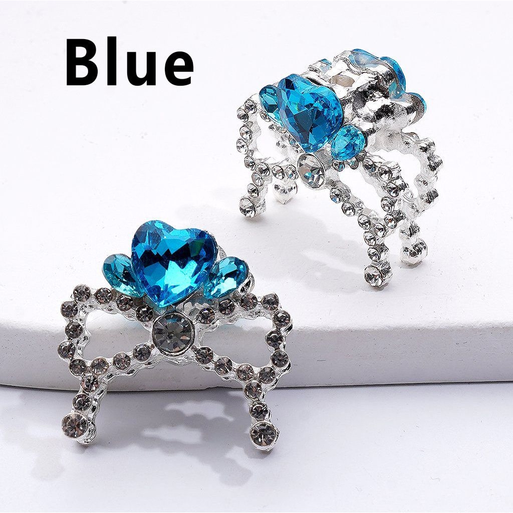 Fancy Silver Alloy Bowknot Beads – Bling Rhinestone Charms with Multicolor Hearts for Jewelry Making