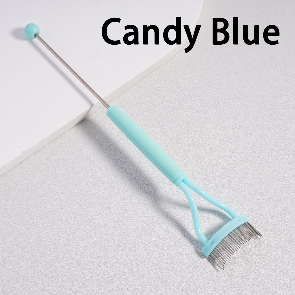 Beadable Eyelash Curler Tool Separator Comb Solid Color 157MM Random Mix
