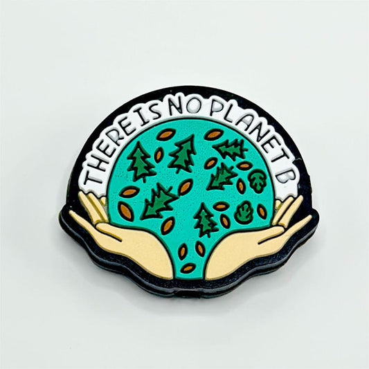 There is No Planet B Hands Hold the Earth Silicone Focal Beads