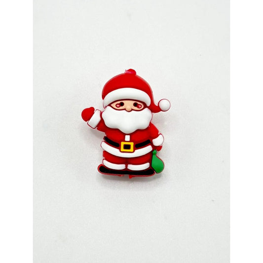 Father Santa Claus 3D Cute Christmas Silicone Focal Beads  (ship out in around 4-6 Days after ordering)