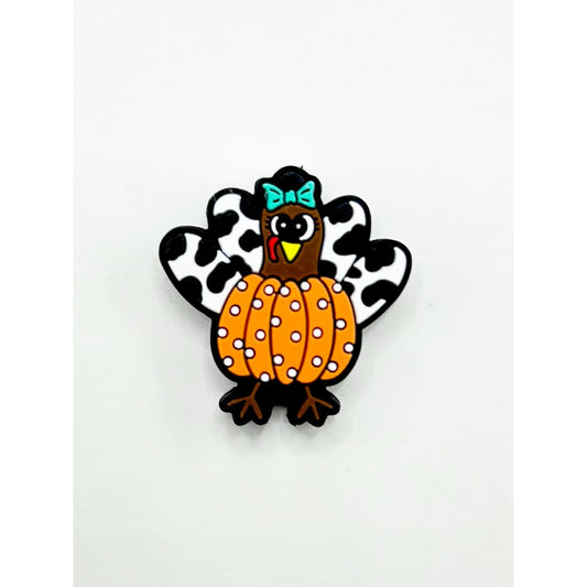 Turkey Thanksgiving Halloween Pumpkin Silicone Focal Beads