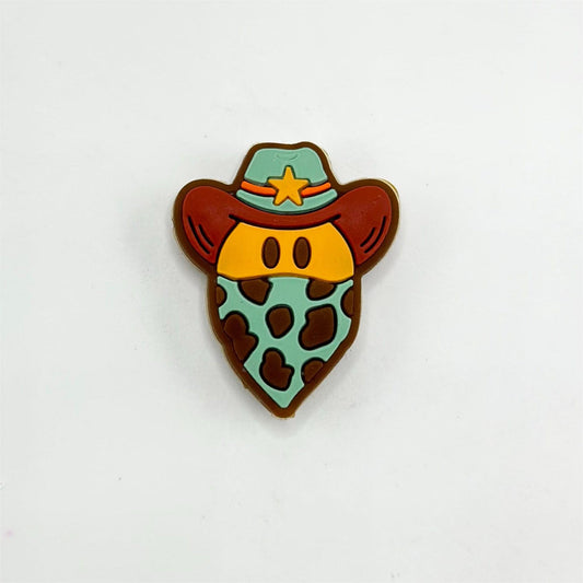 Police Officer Masked Texas Football Silicone Focal Beads