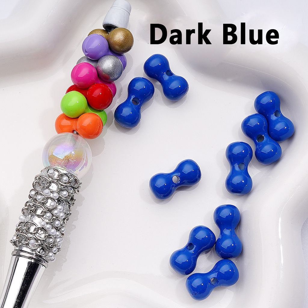 Mini Bone-Shaped Acrylic Beads Assorted Colors, 8*16MM