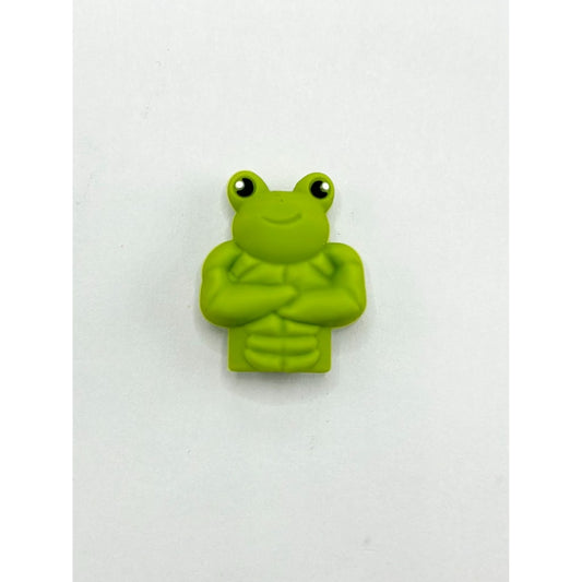 Frog with 3D Strong Muscle Silicone Focal Beads