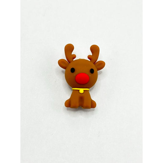 Deer Elk 3D Little Cute Christmas Silicone Focal Beads
