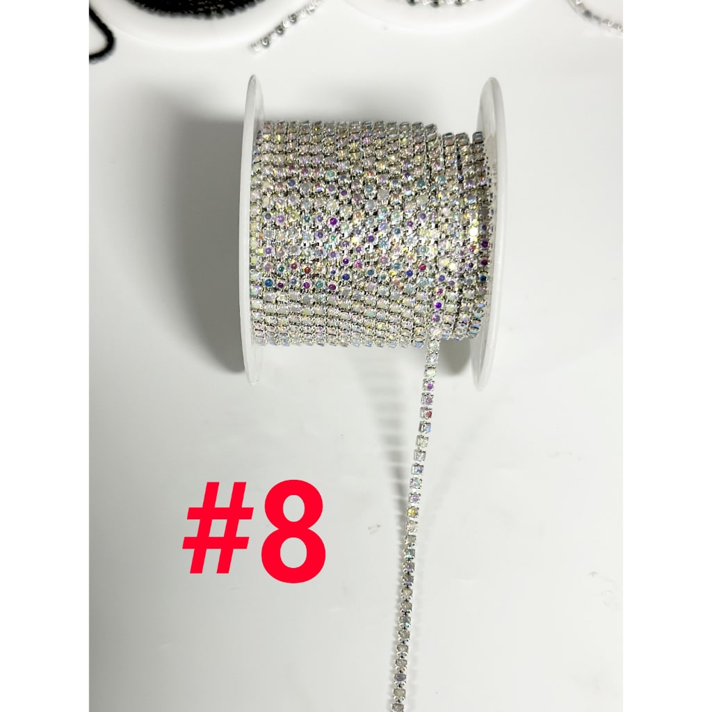 Rhinestone Pearl Chain DIY Bling Bling Accessories, Around 10 Yard of 1 Roll