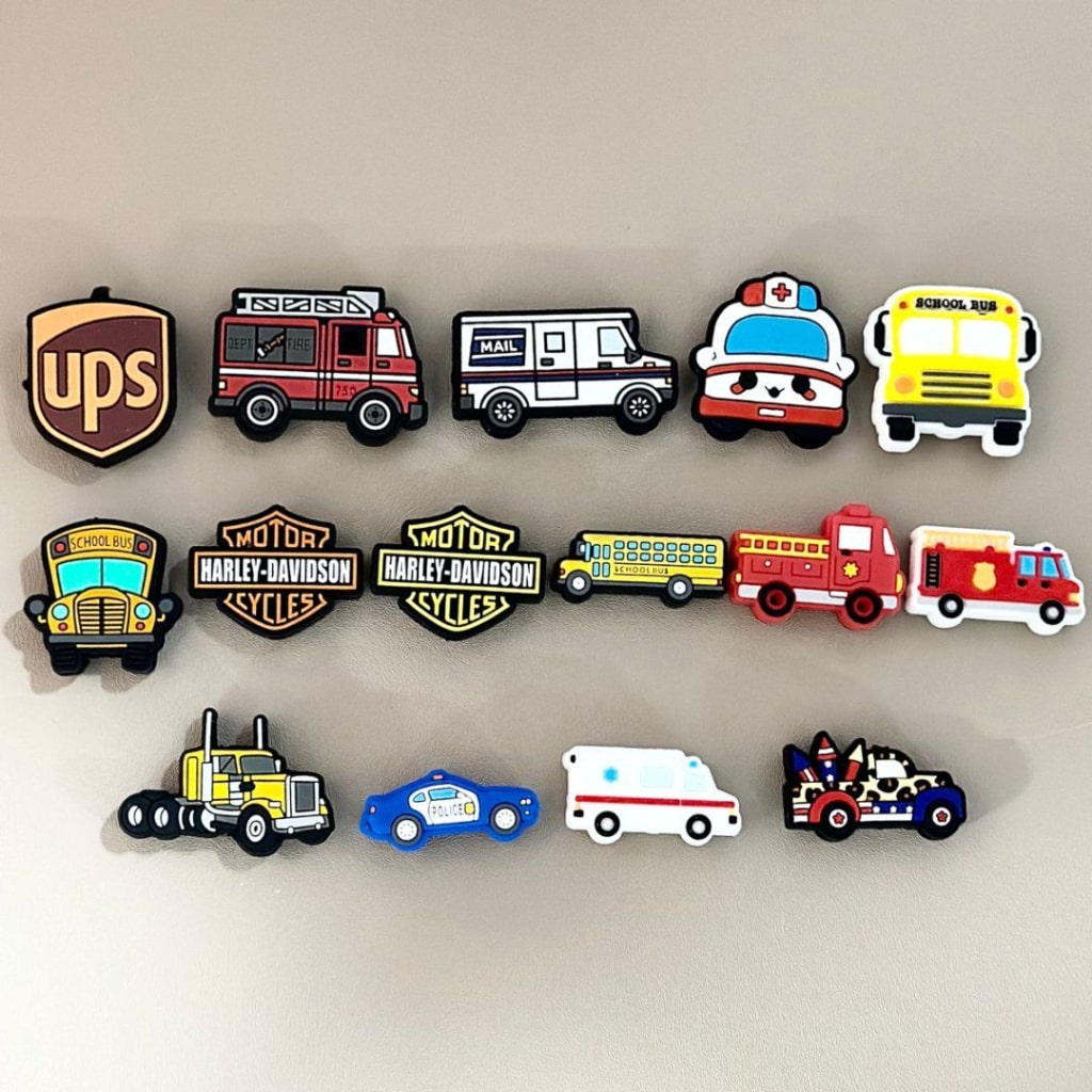 Random Mix Vehicles Series Silicone Focal Beads