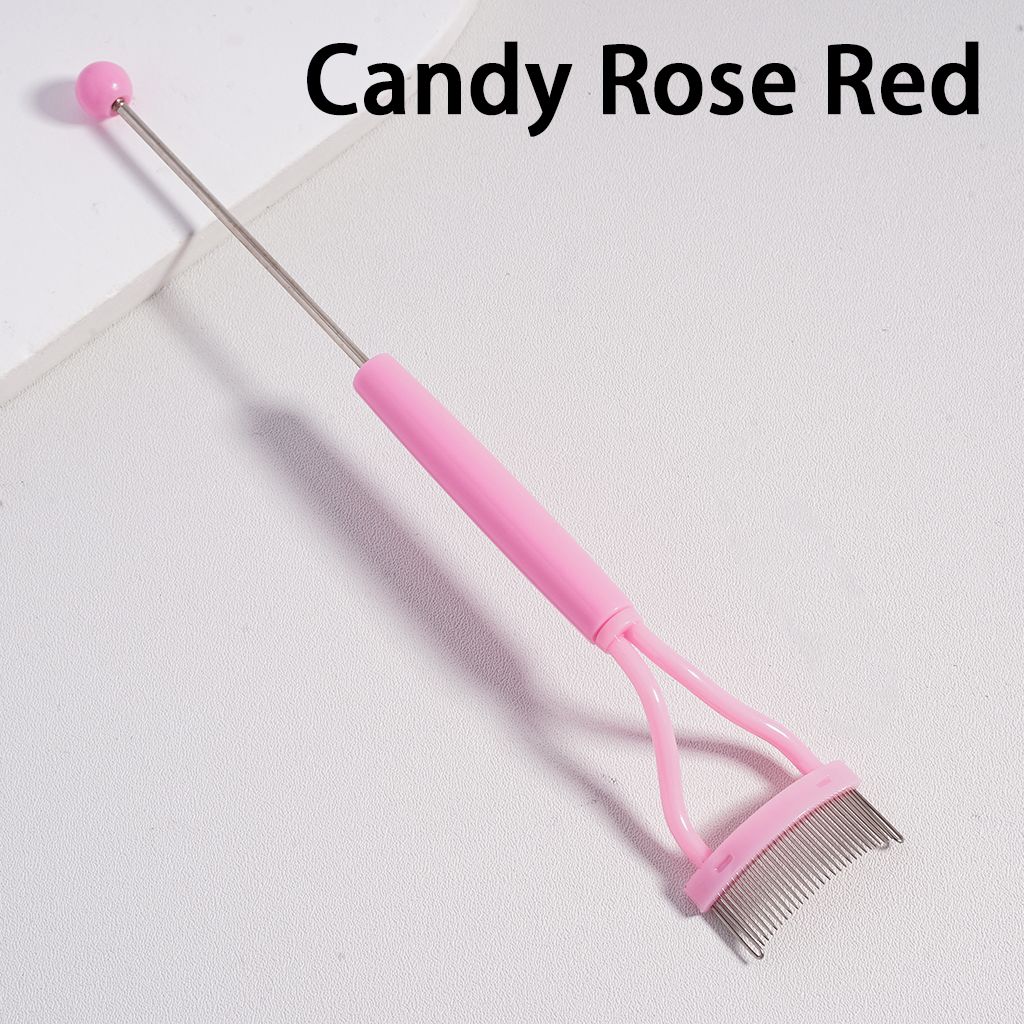 Beadable Eyelash Curler Tool Separator Comb Solid Color 157MM Random Mix